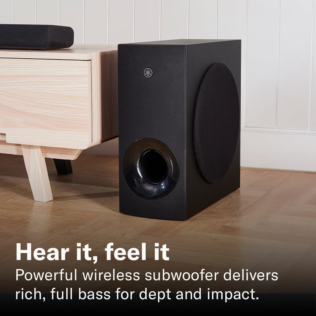Black Sound Bar with Wireless Subwoofer J690079