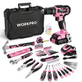 Pink Cordless Drill and 141-Piece Home Tool Kit T32314