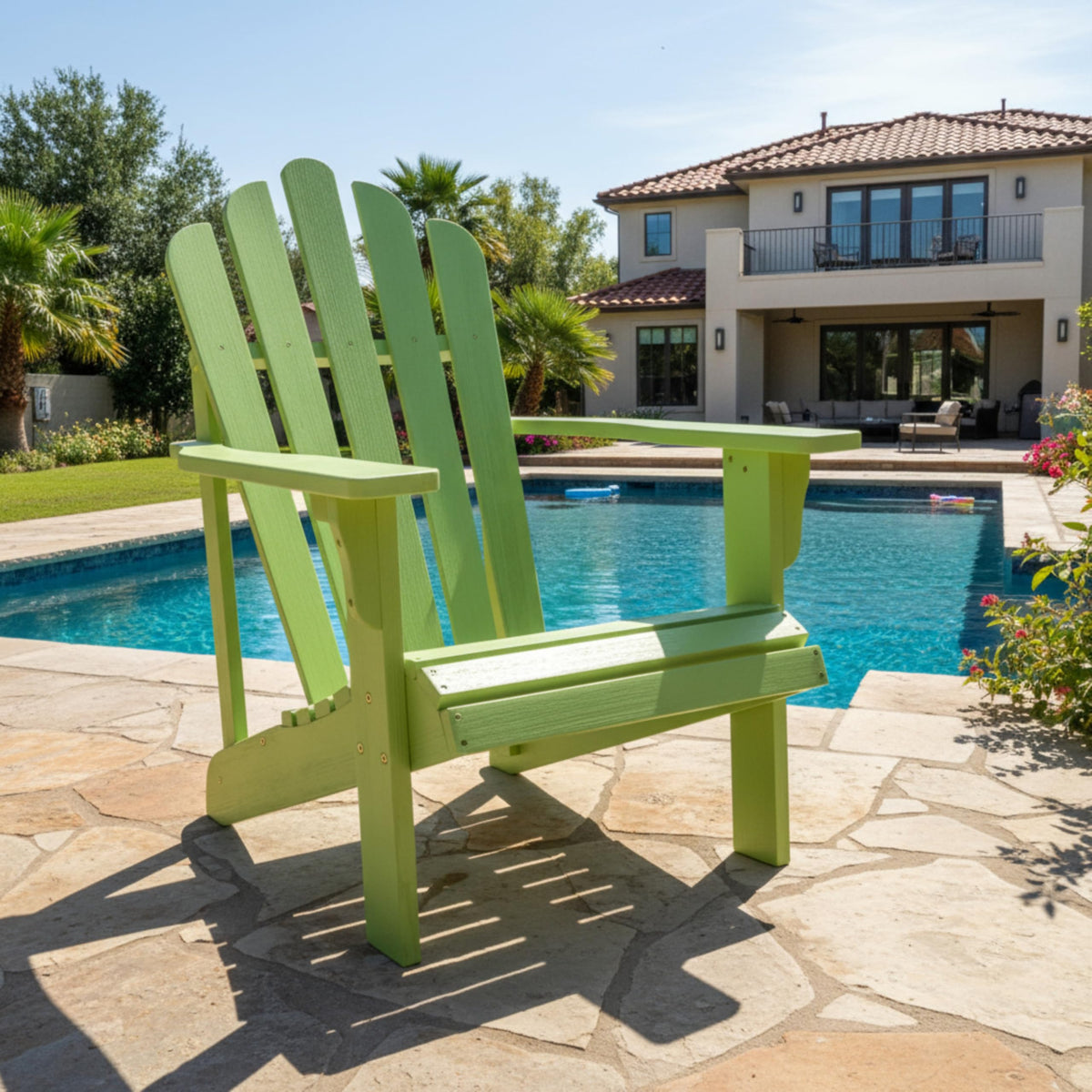 Lime Green Wooden Adirondack Chair W403