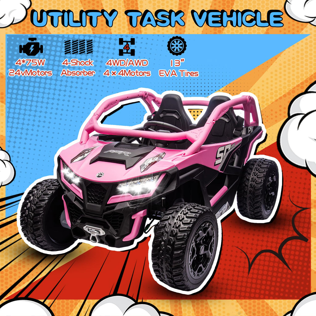 24V 10AH 2-Seater 4x4 Ride on Car UTV X8000