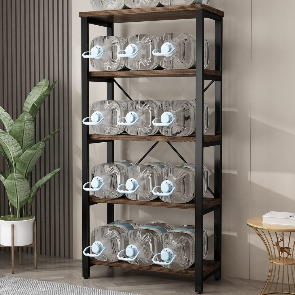 5-Tier Solid Wood Bookshelf Y97559