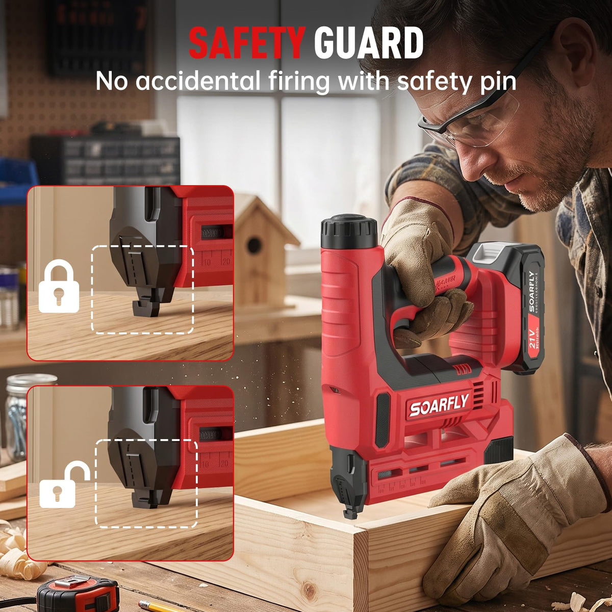 18 Gauge 2-in-1 Cordless Brad Nailer Stapler N48925