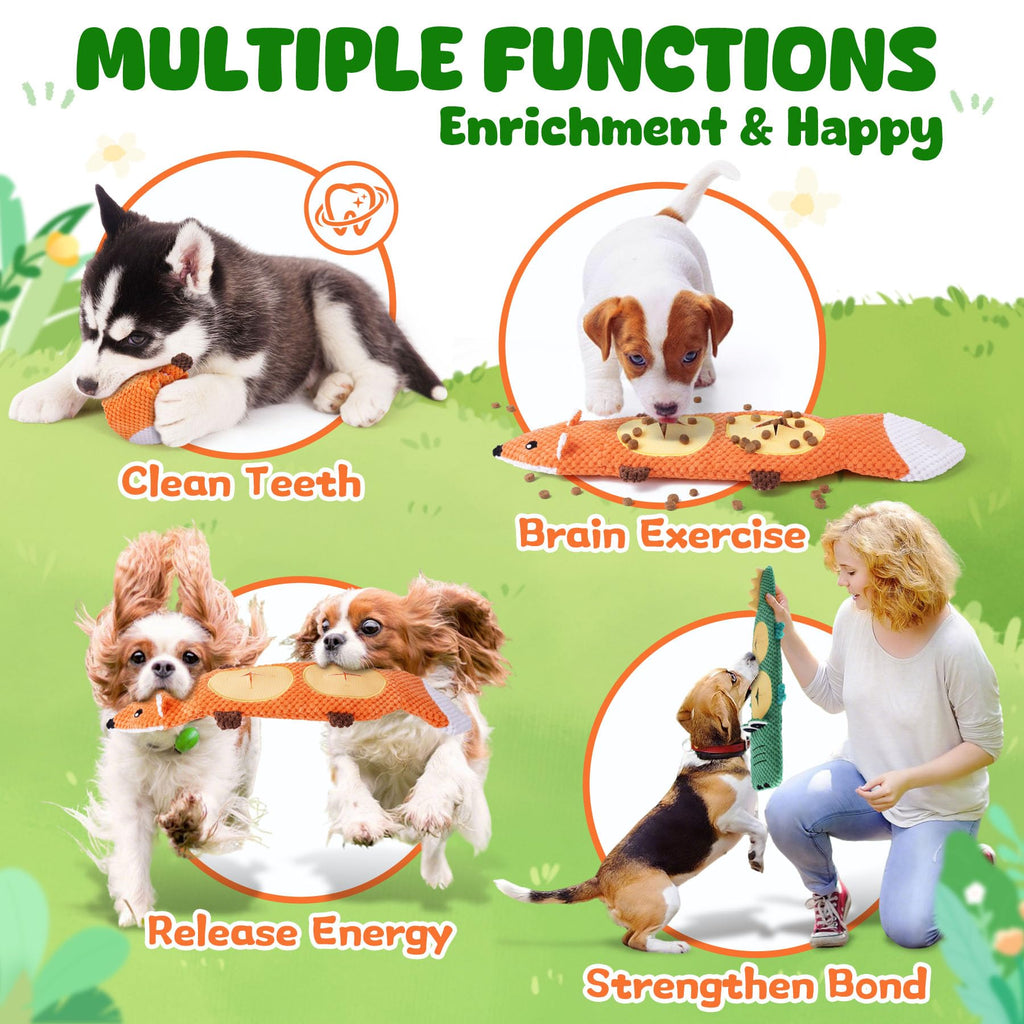 2 Pack No Stuffing Squeaky Dog Toys I8569