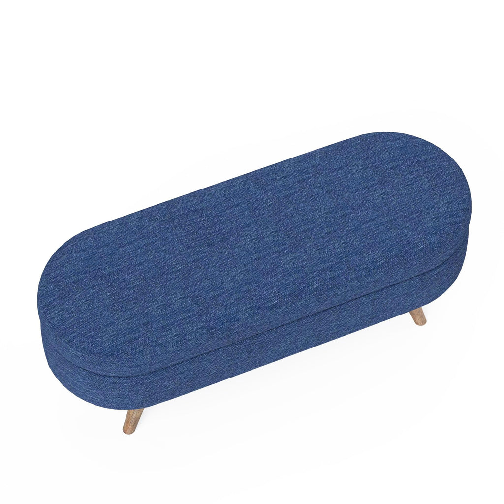 Oval Storage Bench with Rubber Wood Legs K46909