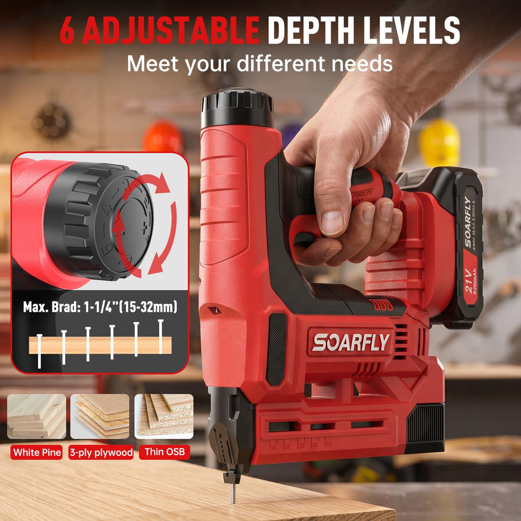 18 Gauge 2-in-1 Cordless Brad Nailer Stapler N48925