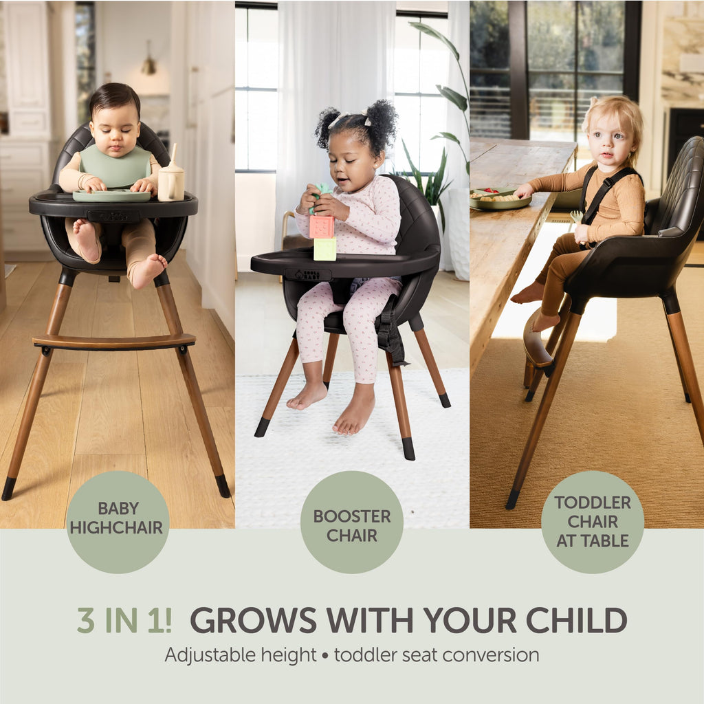 Convertible Wooden High Chair with Adjustable Height D819021