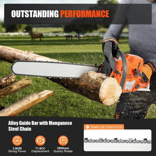 24 Inch 2-Stroke Gas Chainsaw C81413