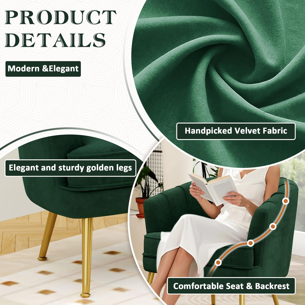 Velvet Accent Chair D58654