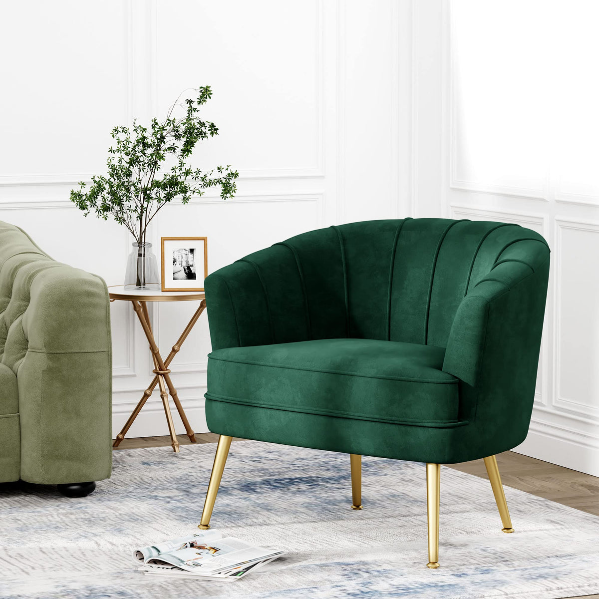 Velvet Accent Chair D58654