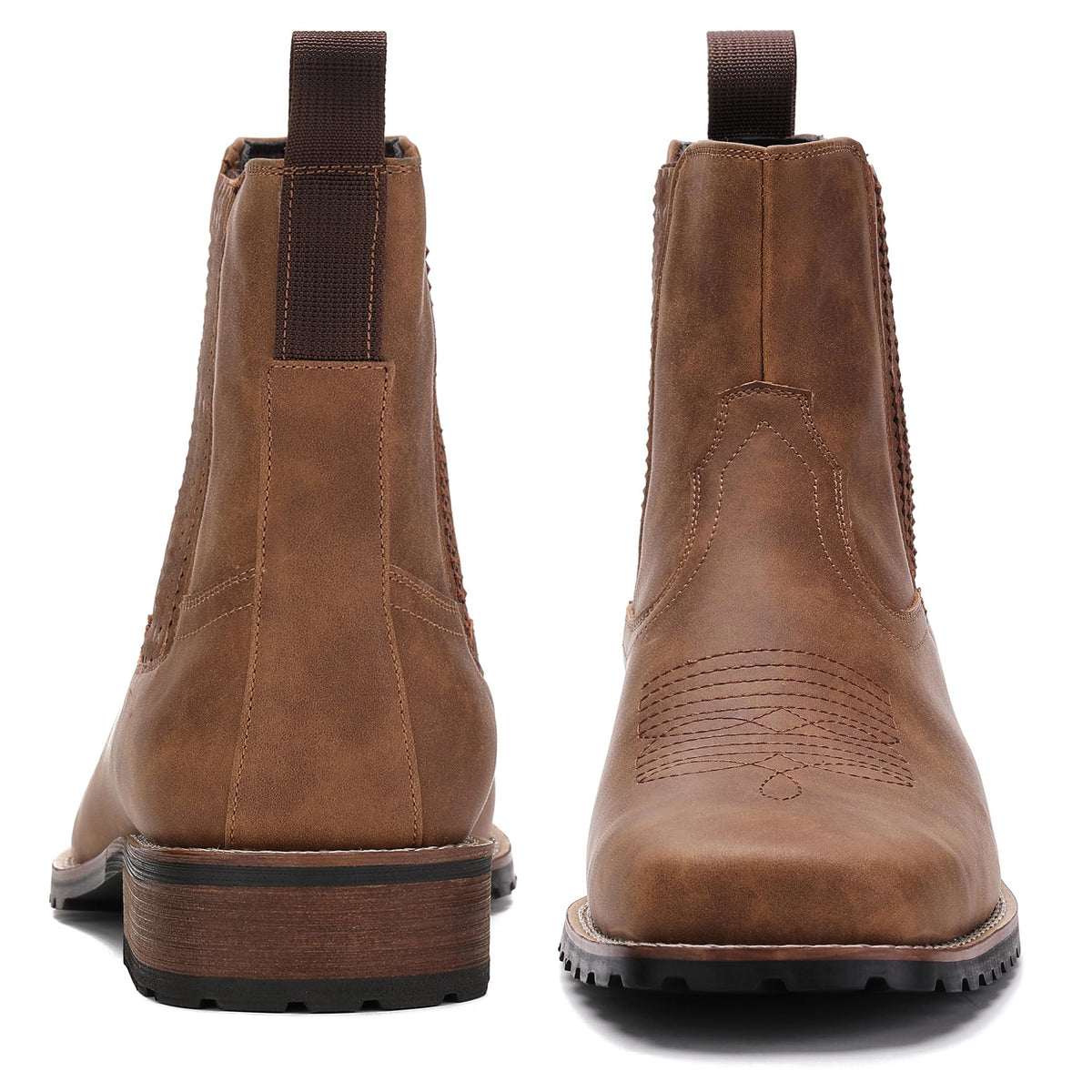 Cowboy Boots for Men Embroidery Square Toe D942334