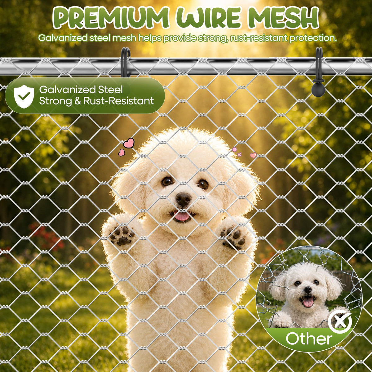 10x10 FT Heavy Duty Outdoor Dog Kennel T298