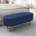 Oval Storage Bench with Rubber Wood Legs K46909