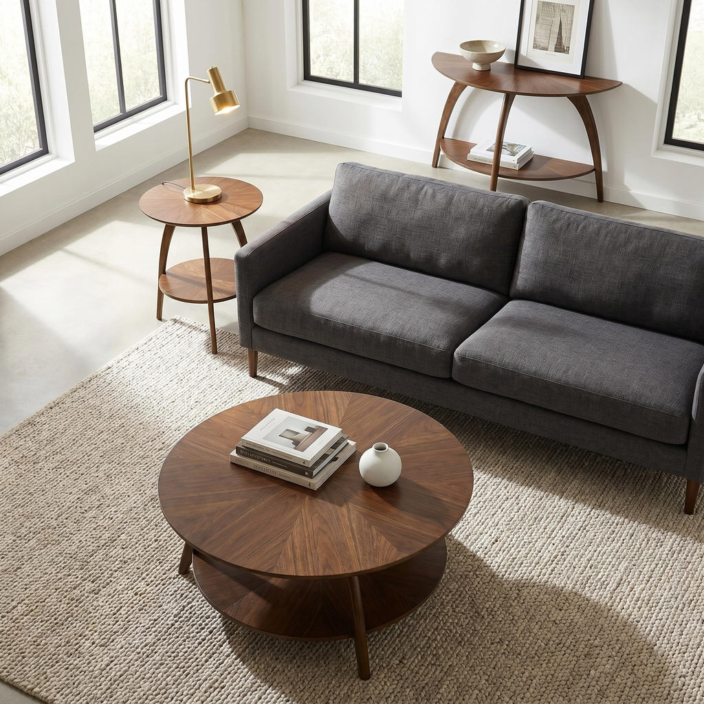Round Wood Coffee Table D595451