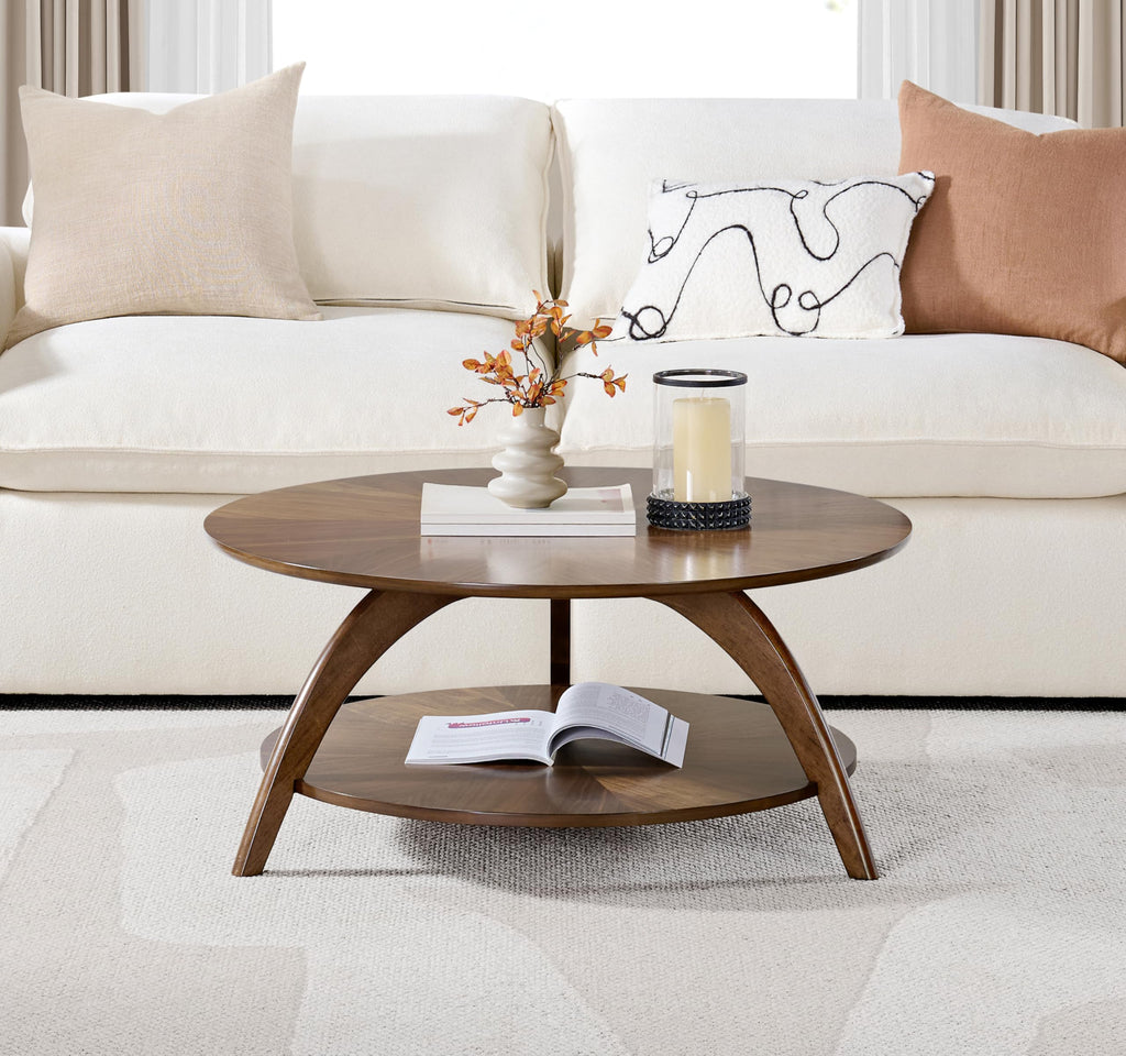 Round Wood Coffee Table D595451