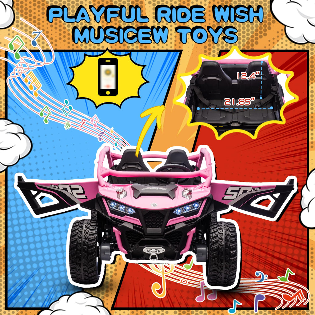 24V 10AH 2-Seater 4x4 Ride on Car UTV X8000